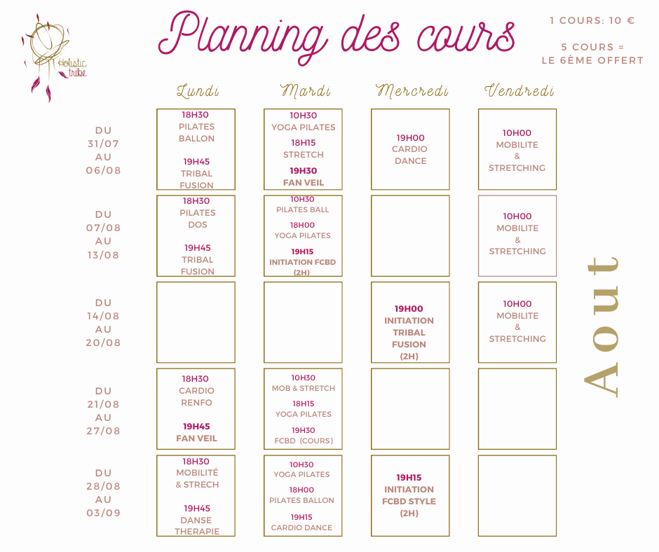 LE Planning Août 2023